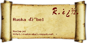 Ruska Ábel névjegykártya