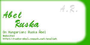abel ruska business card